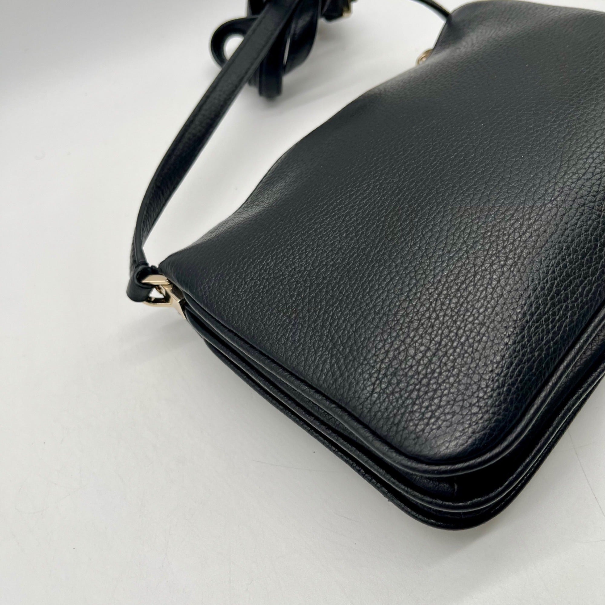 Kate Spade Black Pebbled Leather Crossbody Bag
