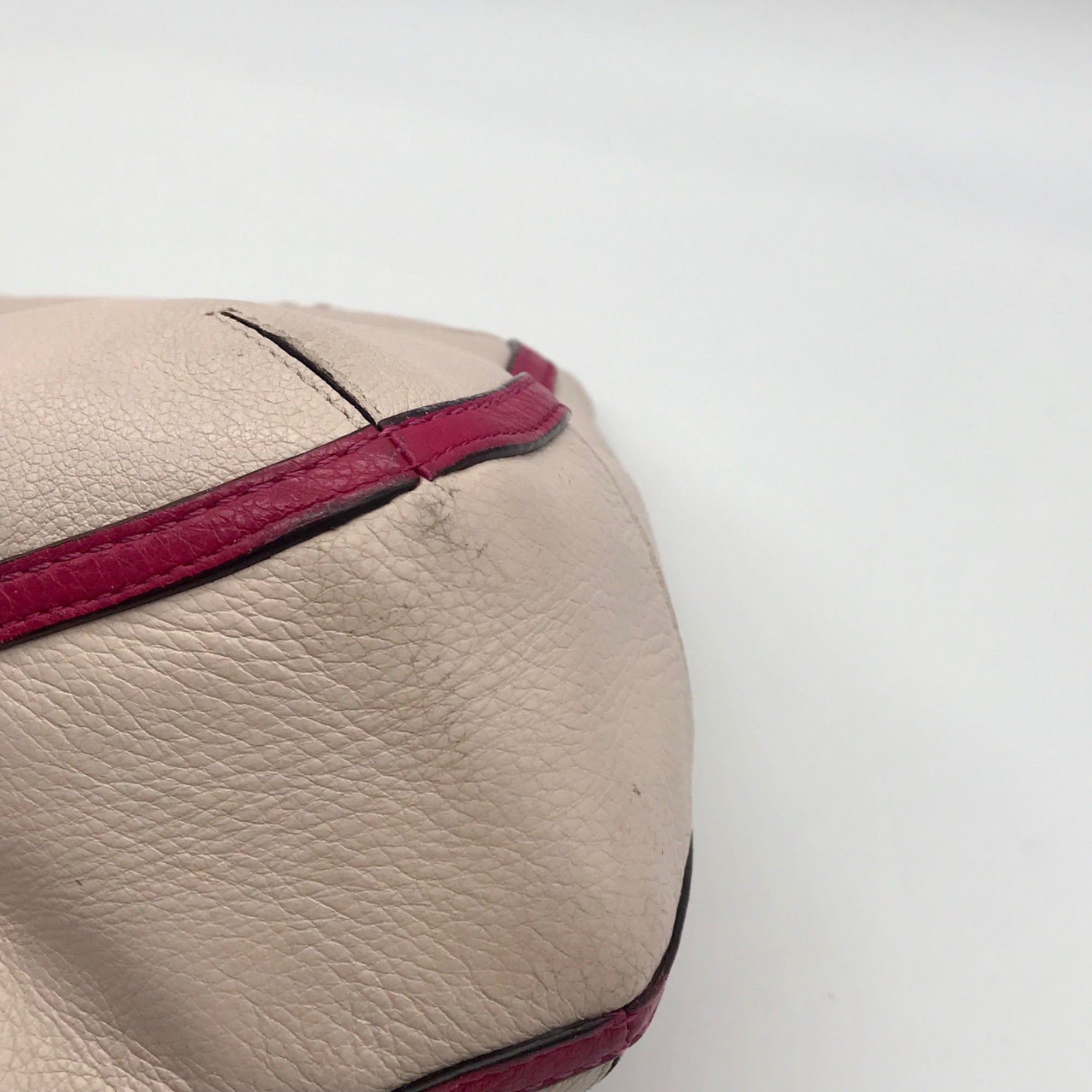 Coach Color-Block Poppy Pebbled Leather Tote Bag- 24082