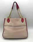 Coach Color-Block Poppy Pebbled Leather Tote Bag- 24082