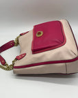 Coach Color-Block Poppy Pebbled Leather Tote Bag- 24082