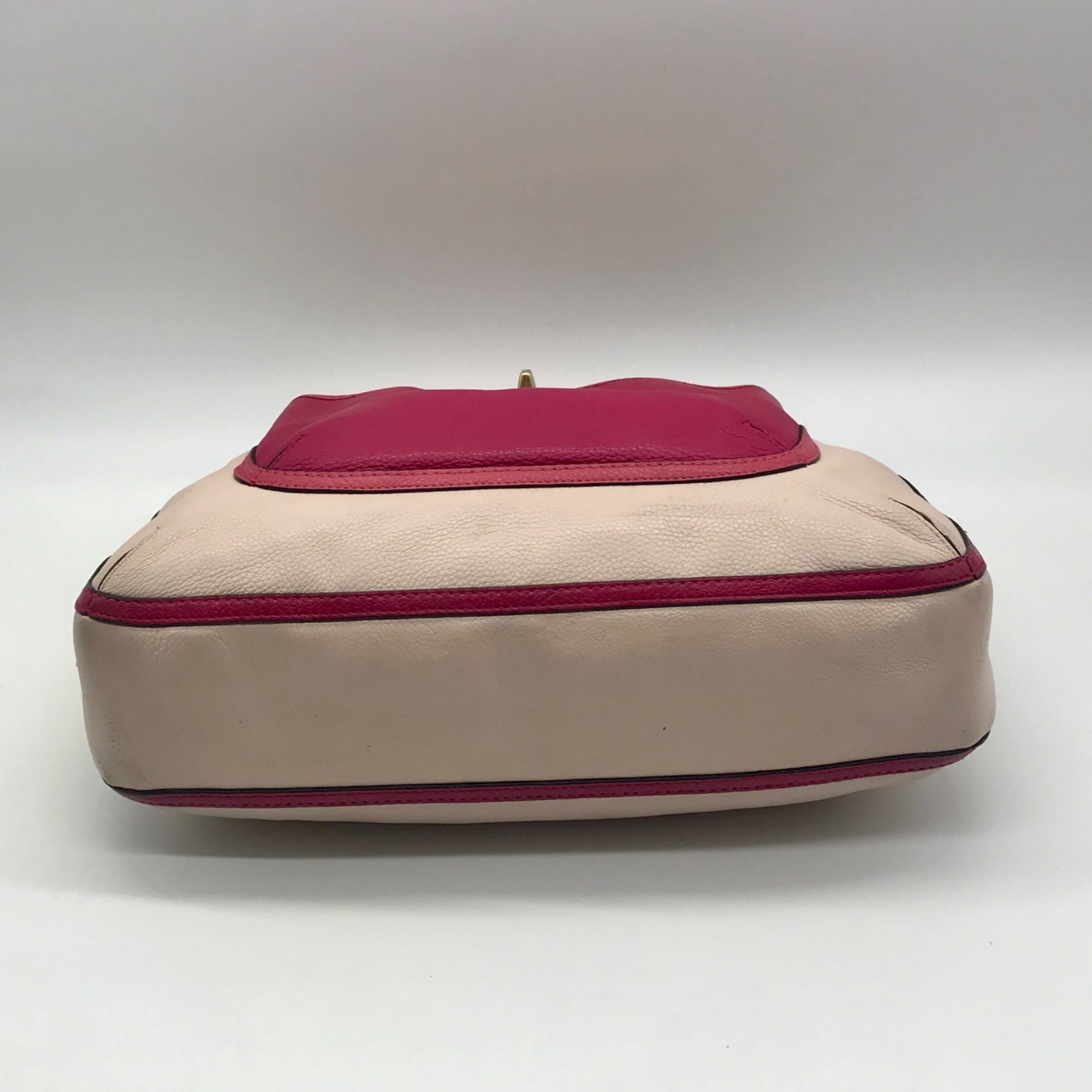 Coach Color-Block Poppy Pebbled Leather Tote Bag- 24082