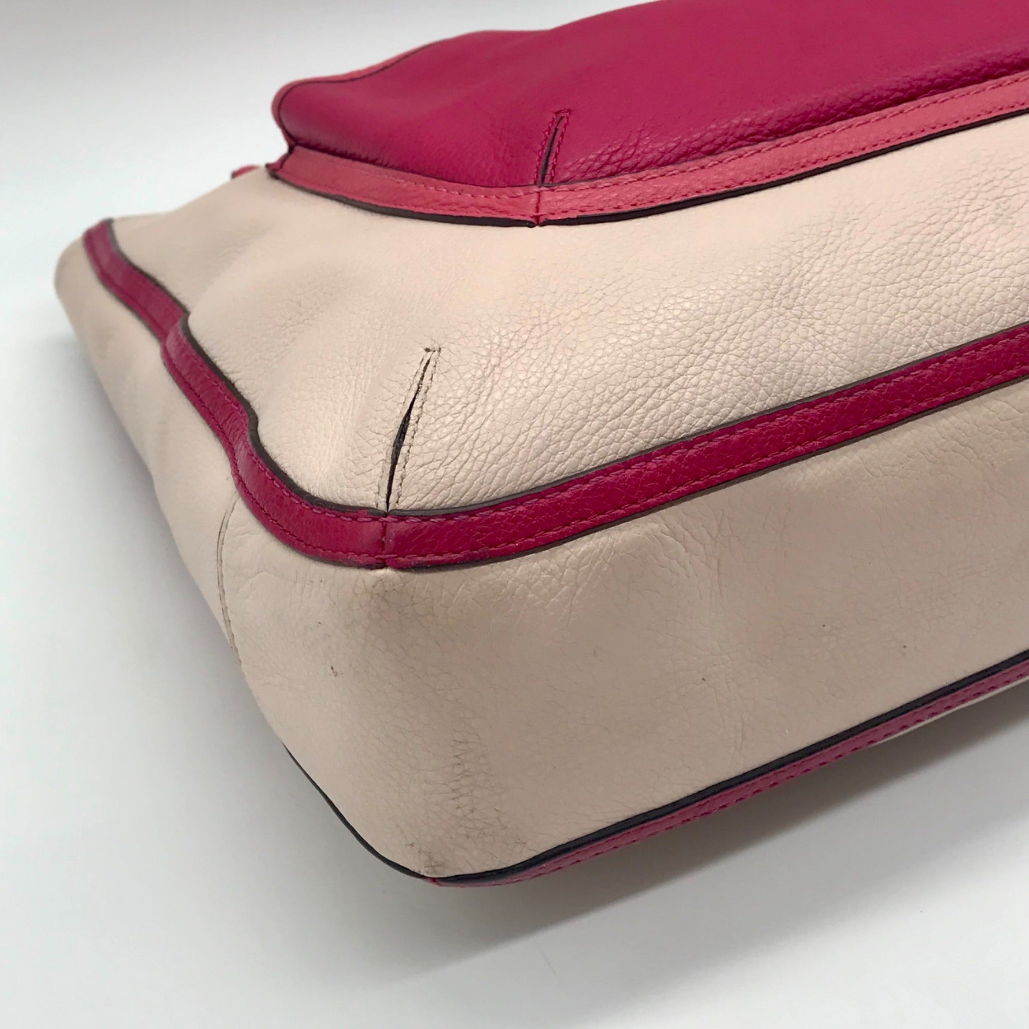Coach Color-Block Poppy Pebbled Leather Tote Bag- 24082