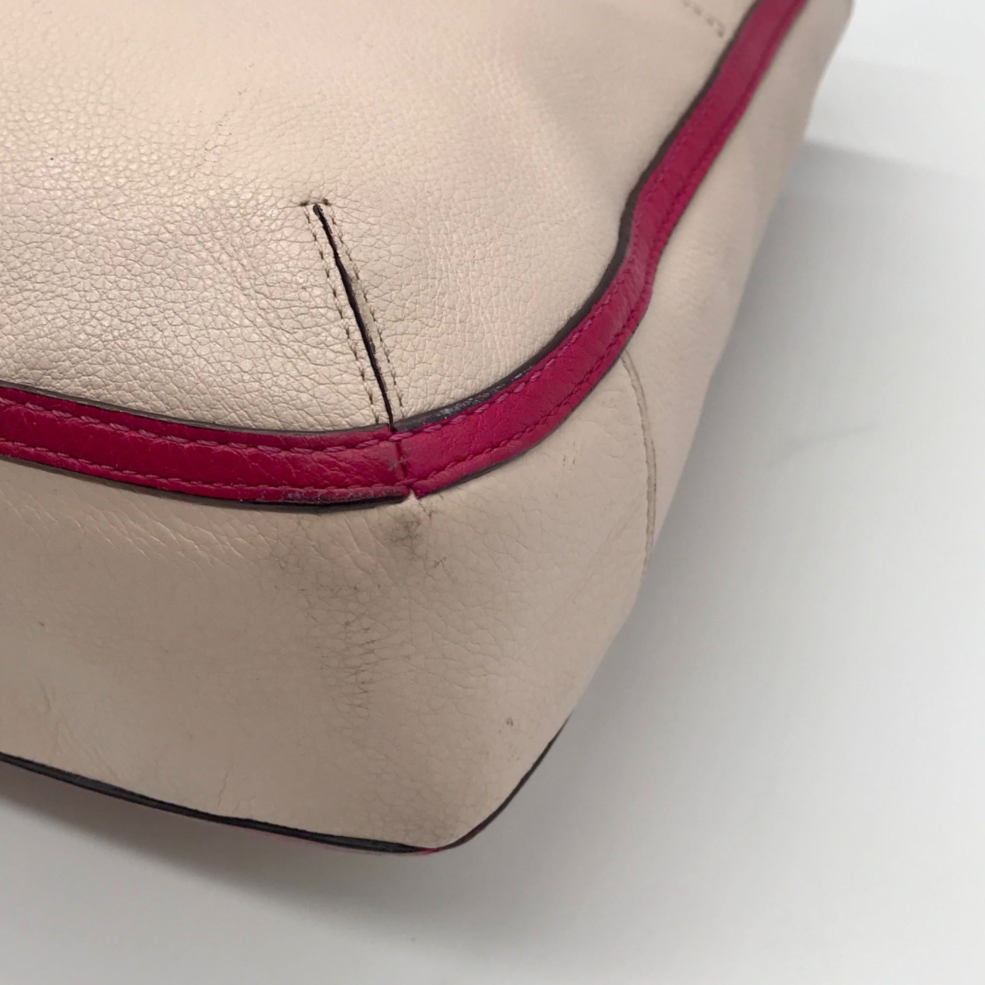 Coach Color-Block Poppy Pebbled Leather Tote Bag- 24082