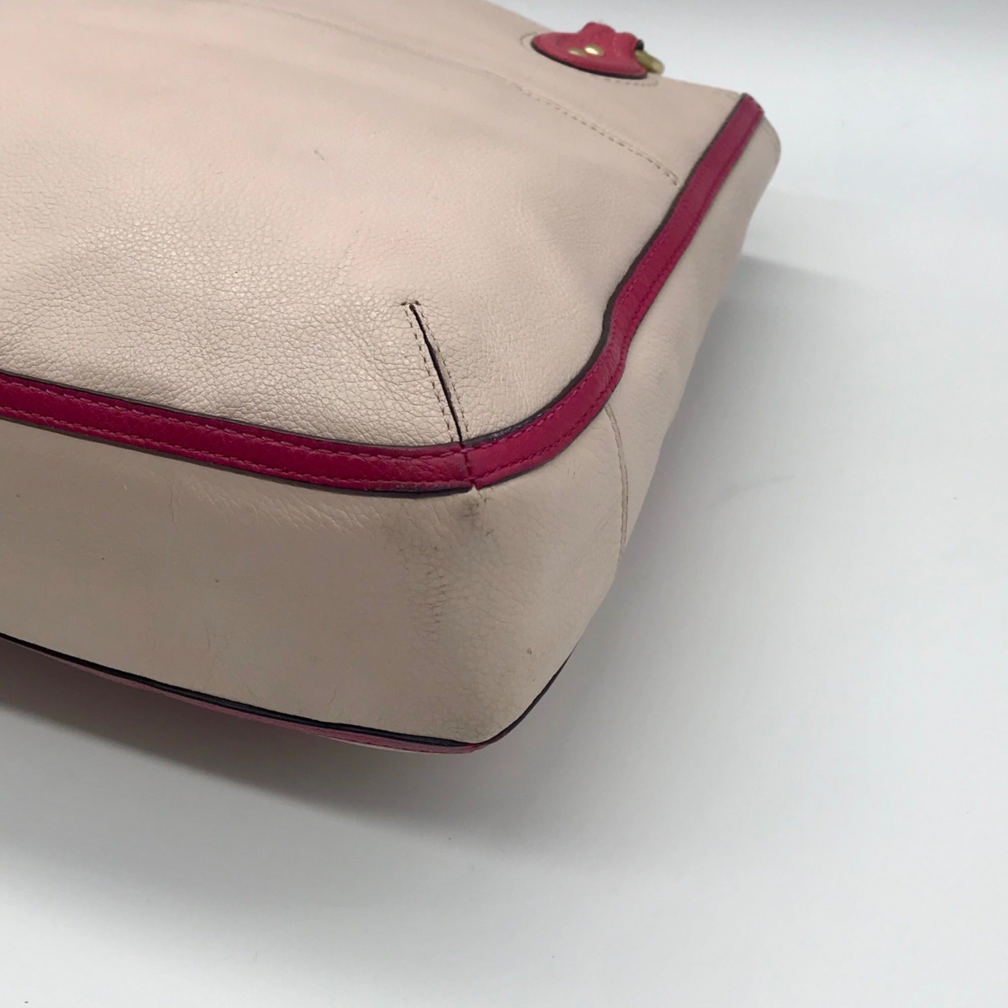 Coach Color-Block Poppy Pebbled Leather Tote Bag- 24082