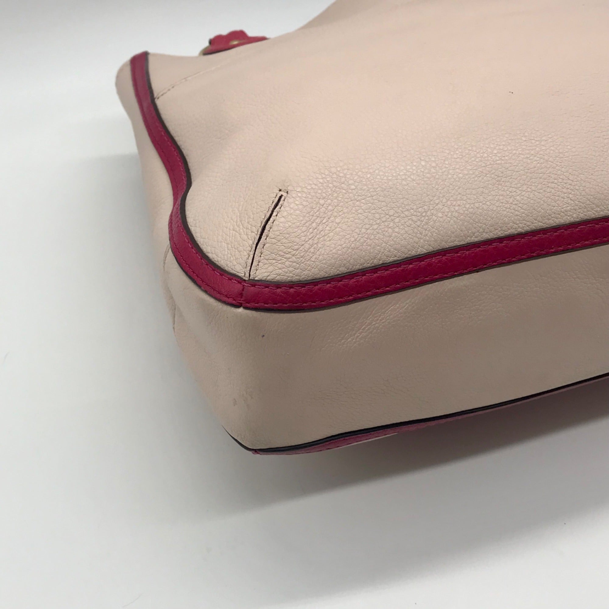 Coach Color-Block Poppy Pebbled Leather Tote Bag- 24082