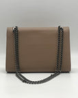 Badgley Mischka Taupe Vegan Leather Metal Tassel Crossbody