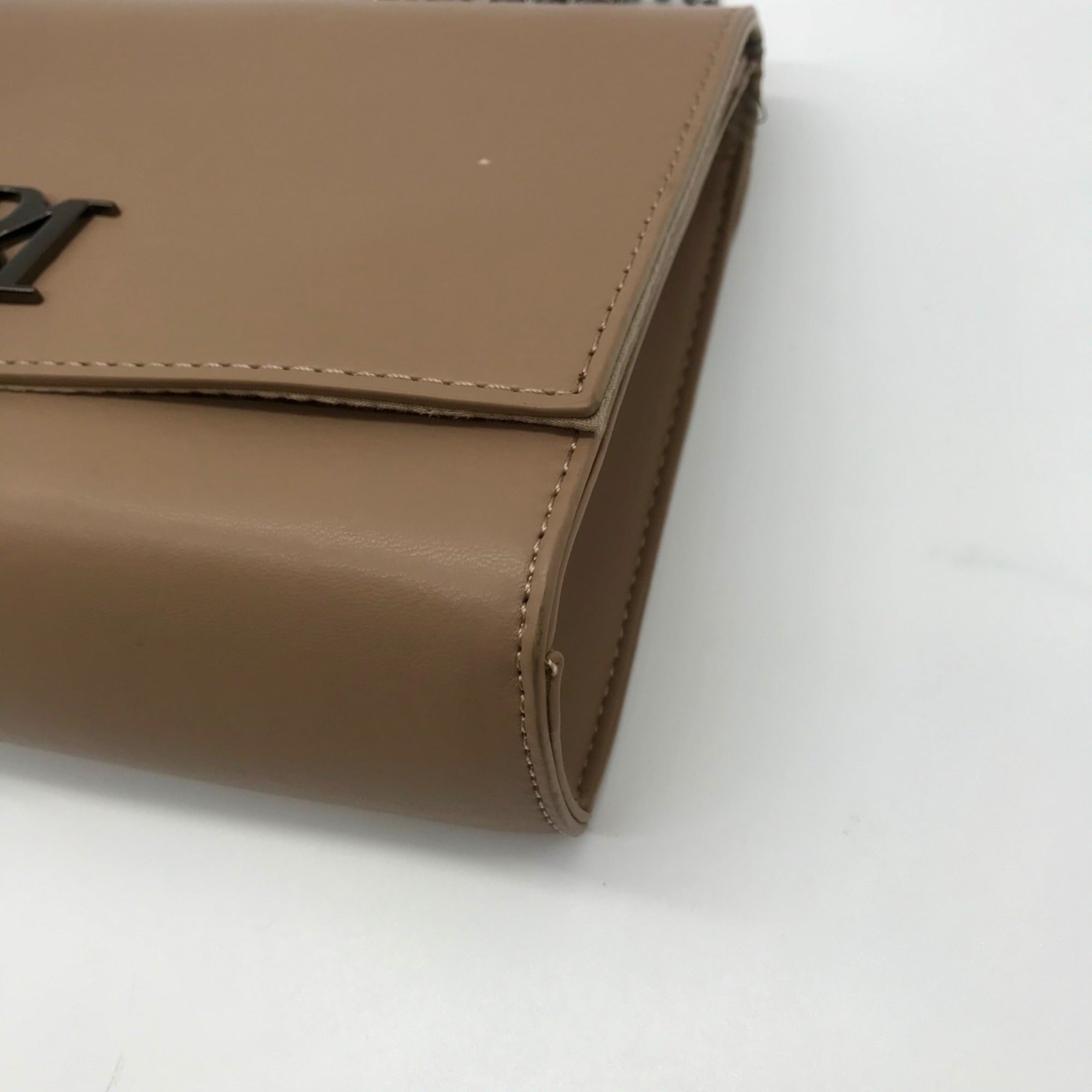Badgley Mischka Taupe Vegan Leather Metal Tassel Crossbody