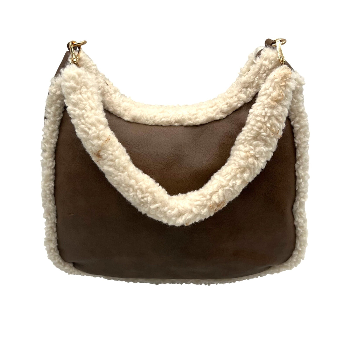 Jen & CO. Brown Faux Leather Shoulder Bag