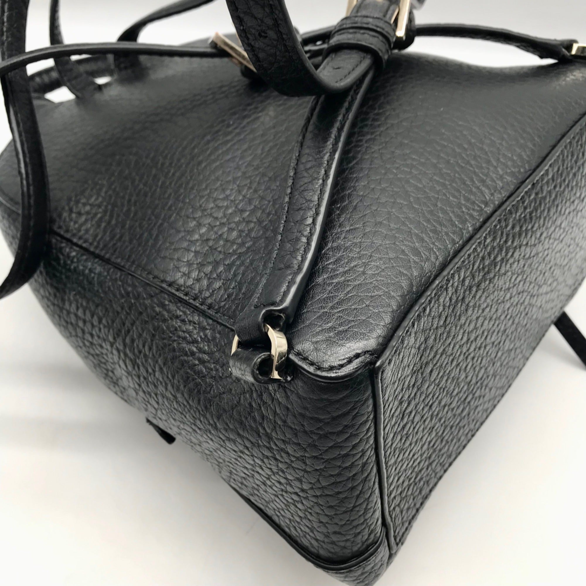 Kate Spade Black Pebbled Leather Carter Street Caden Backpack