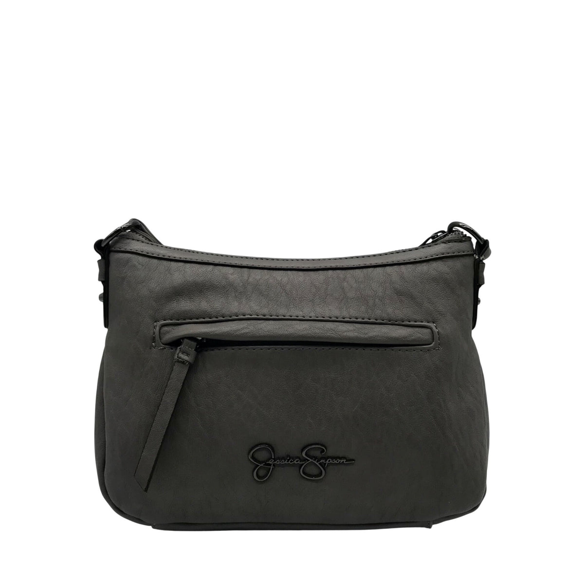 Jessica Simpson Grey Faux Leather Crossbody Bag