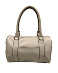 Jessica Simpson Ivory Pebbled Faux Leather Satchel