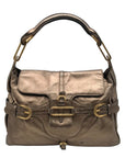 Jimmy Choo Metallic Bronze Leather Tulita Hobo Bag 