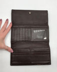 Coach Tan and Brown Canvas Logo Wallet