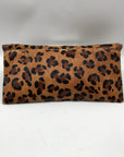 Beverly Feldman Brown Studded Leopard Print Clutch
