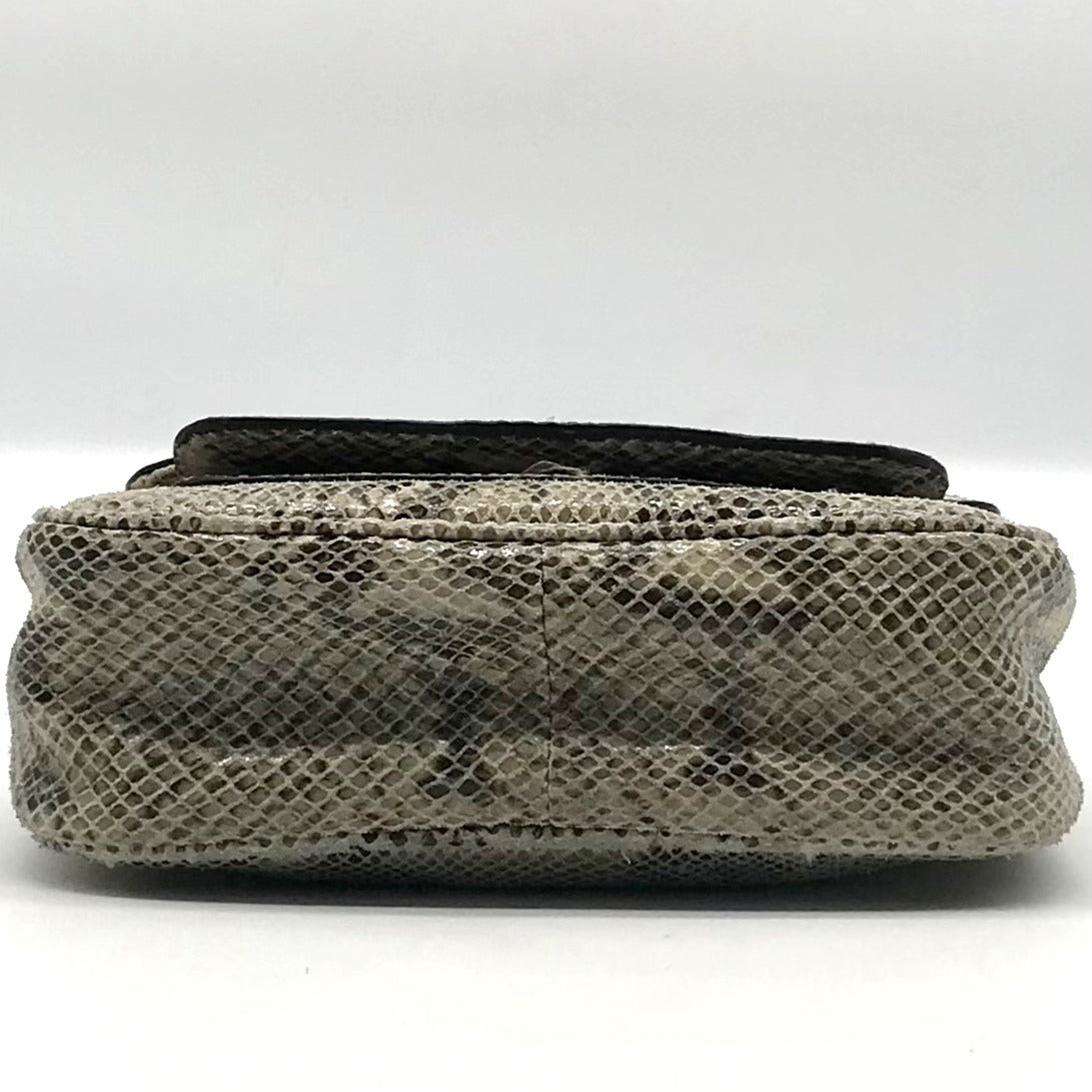 Michael Kors Beige Embossed Leather Carine Shoulder Bag