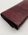 Lafayette 148 Red Leather Snake-Embossed Mini Crossbody Bag