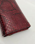 Lafayette 148 Red Leather Snake-Embossed Mini Crossbody Bag