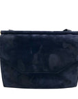 Joseph Blue Suede Enevelope Crossbody Bag 