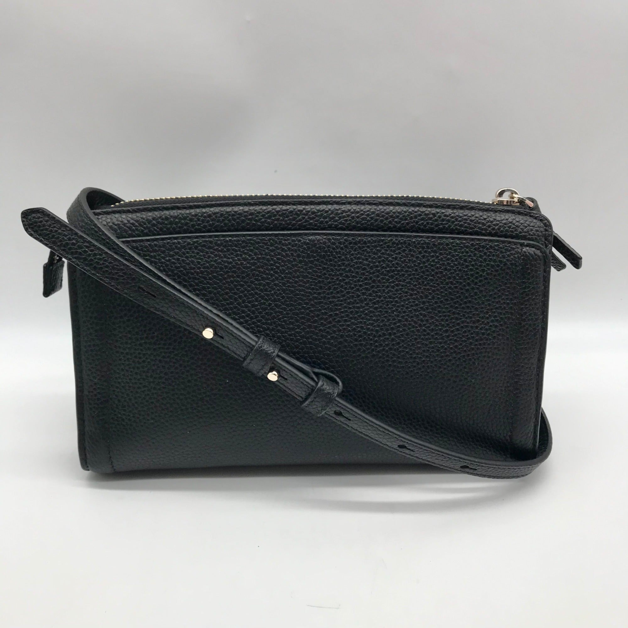 Kate Spade Black Pebbled Leather Knott Crossbody Bag