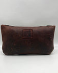 Raleigh Leather Brown Pebbled Leather & Cowhide Clutch