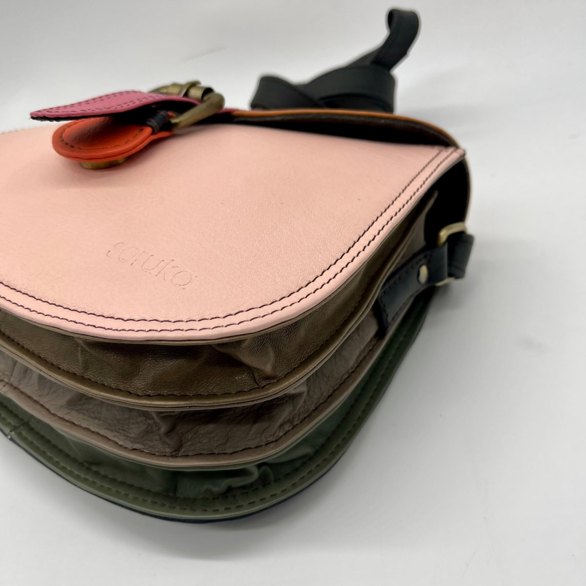 Soruka Multicolored Leather Crossbody Bag
