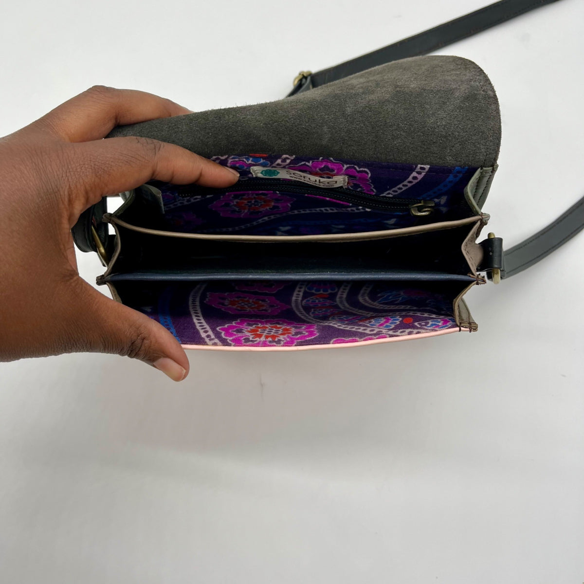 Soruka Multicolored Leather Crossbody Bag