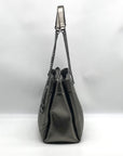 Michael Kors Metallic Grey Leather Susan Quilted Shoulder Bag
