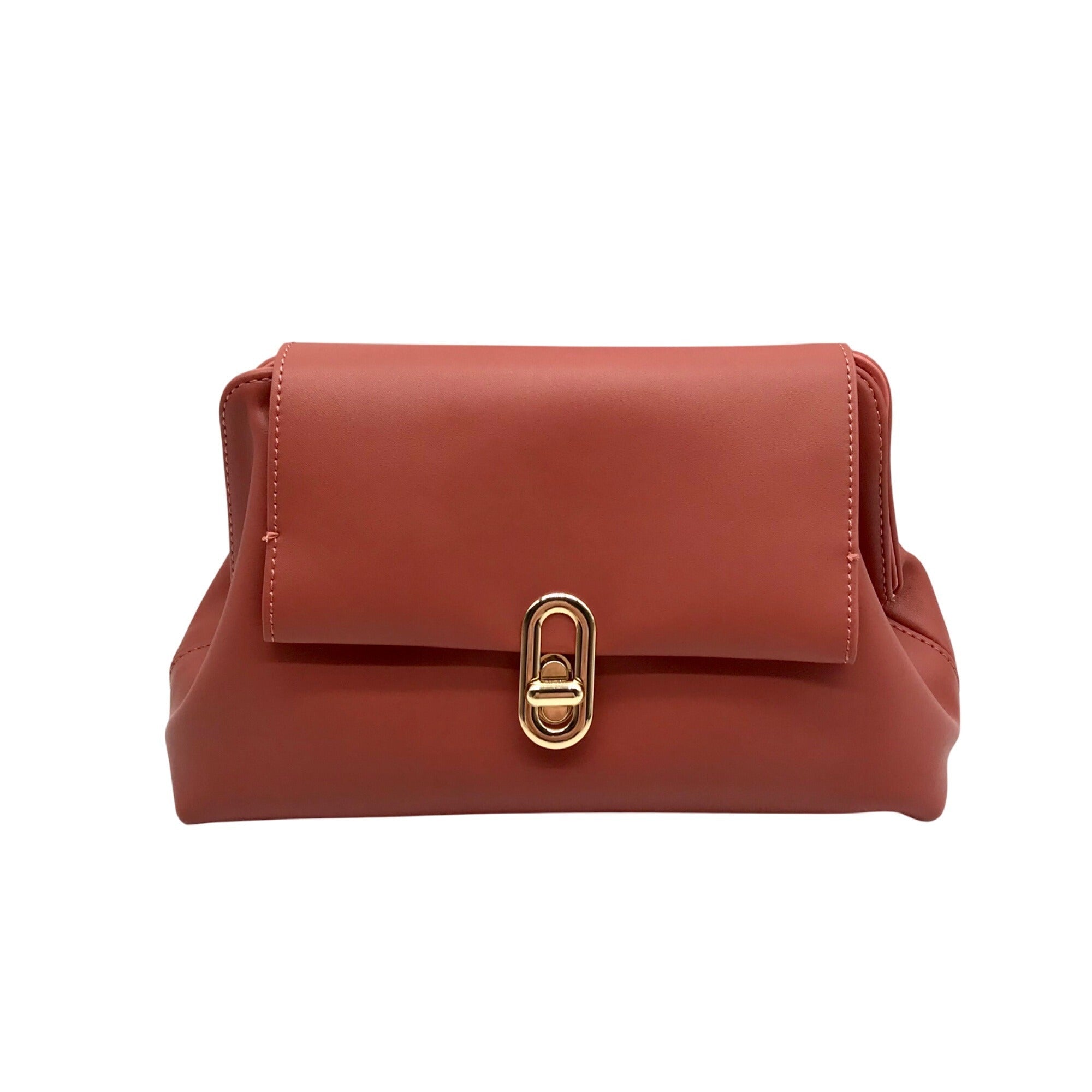Jules Kae Rosewood Ellie Turn Lock Clutch