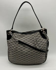 Michael Kors Jet Set Grey Coated Canvas Shoulder Bag