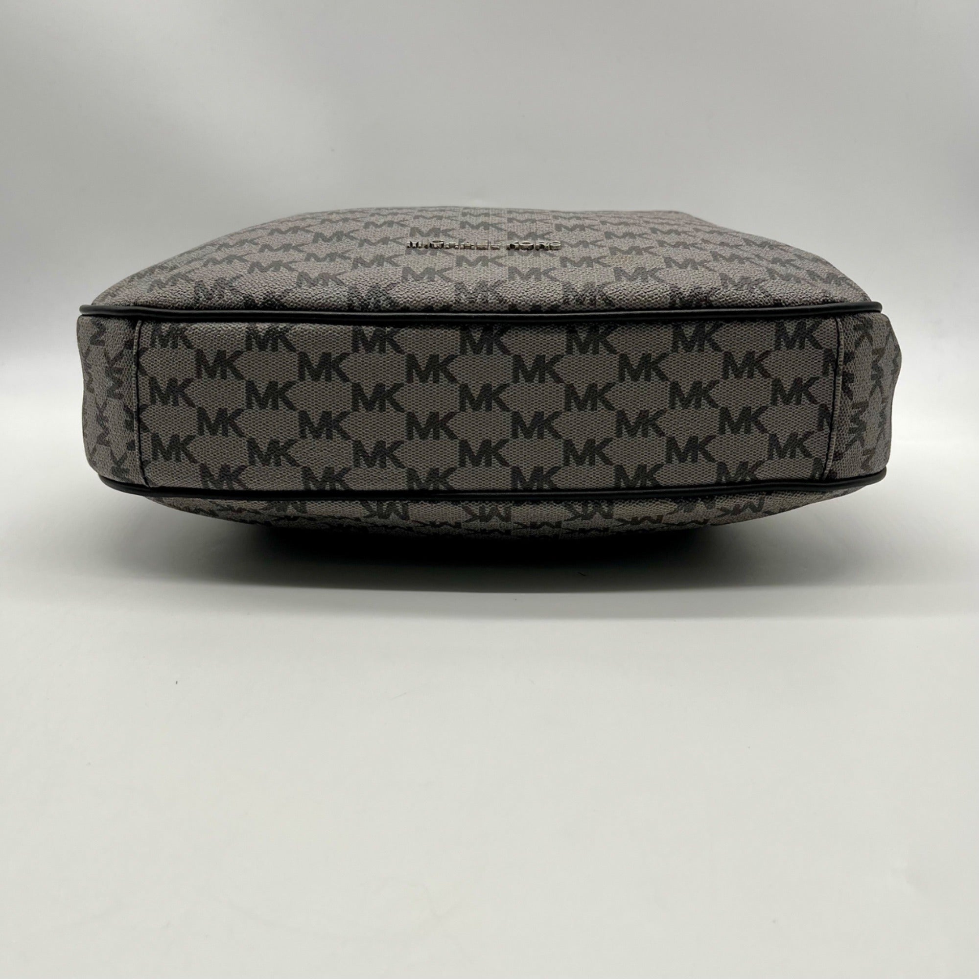 Michael Kors Jet Set Grey Coated Canvas Shoulder Bag