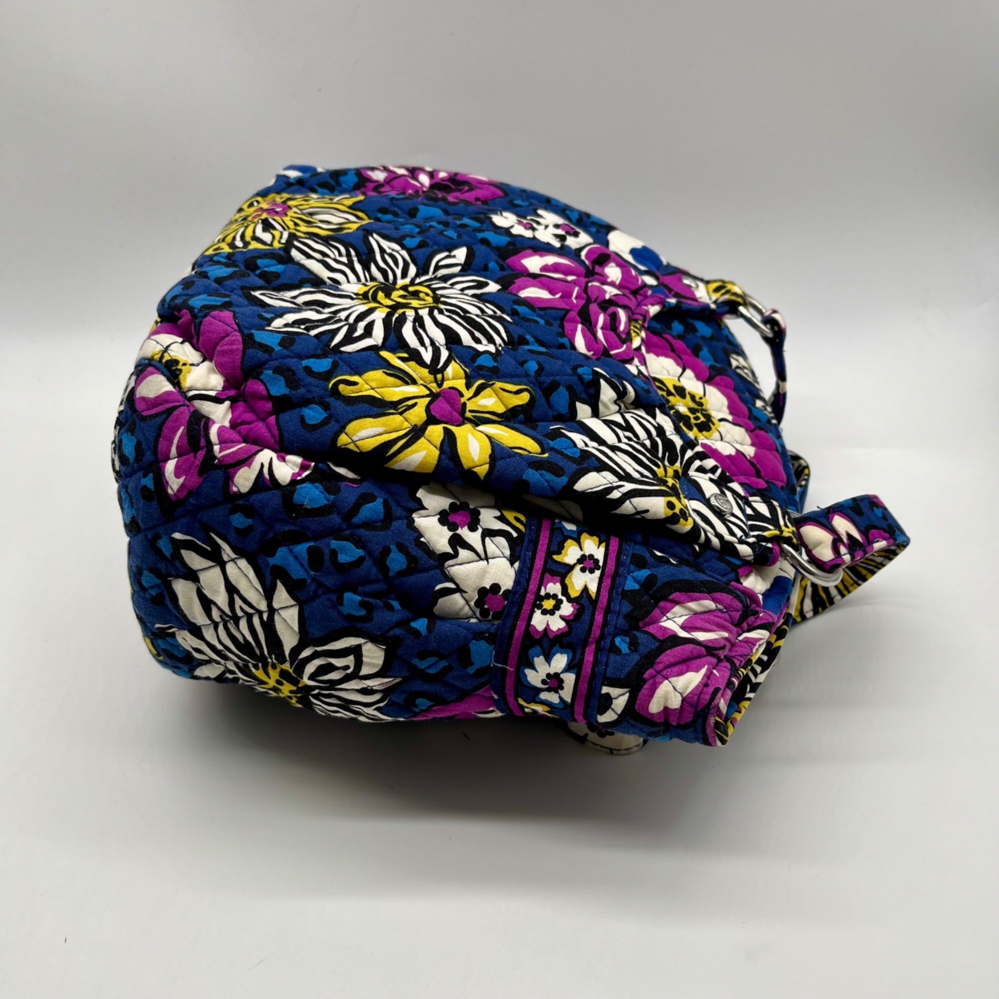 Vera Bradley Blue African Violet Floral Pattern Tote Bag