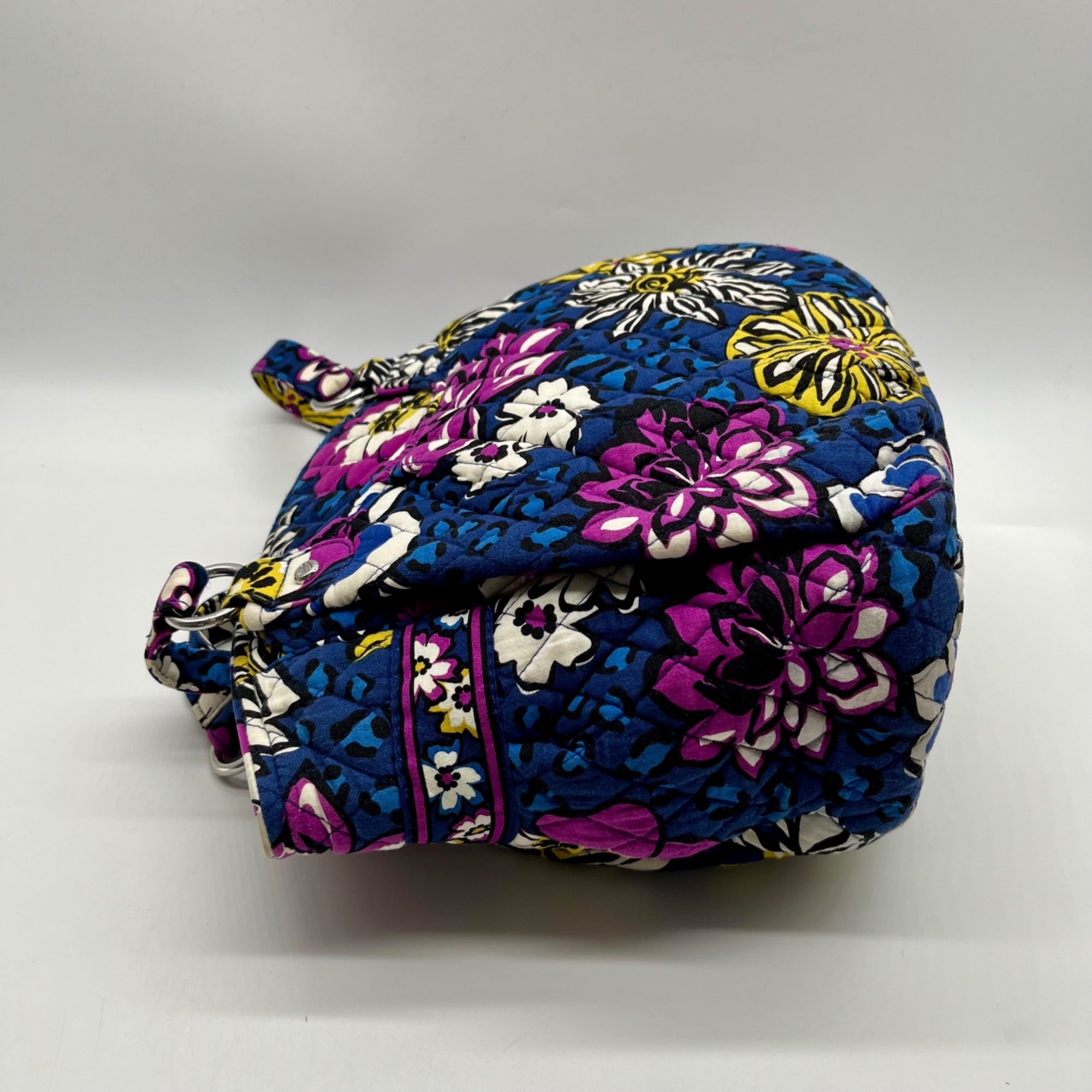 Vera Bradley Blue African Violet Floral Pattern Tote Bag