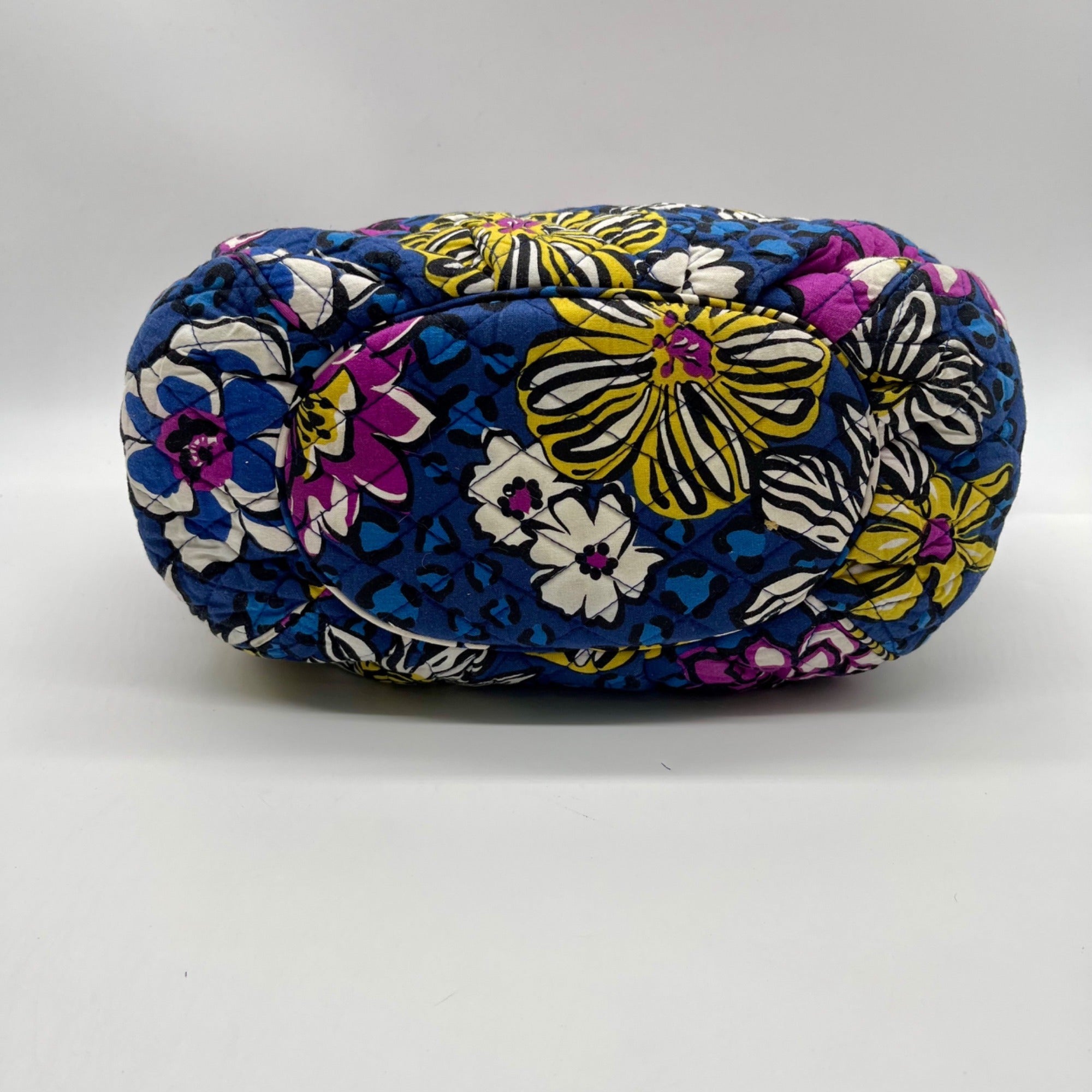 Vera Bradley Blue African Violet Floral Pattern Tote Bag