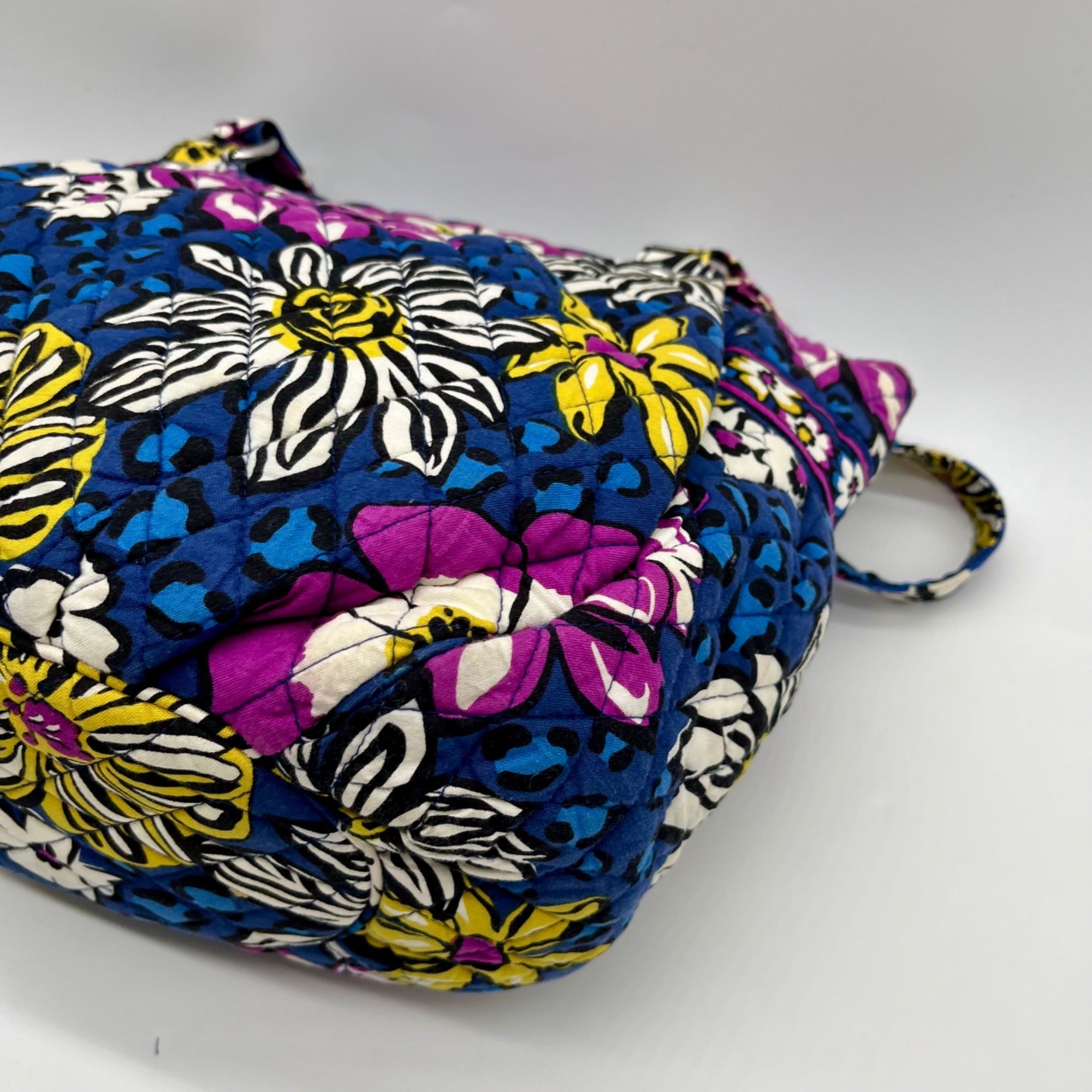 Vera Bradley Blue African Violet Floral Pattern Tote Bag