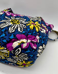 Vera Bradley Blue African Violet Floral Pattern Tote Bag