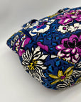 Vera Bradley Blue African Violet Floral Pattern Tote Bag