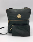 Baggallini Dark Gray Nylon Hanover Crossbody