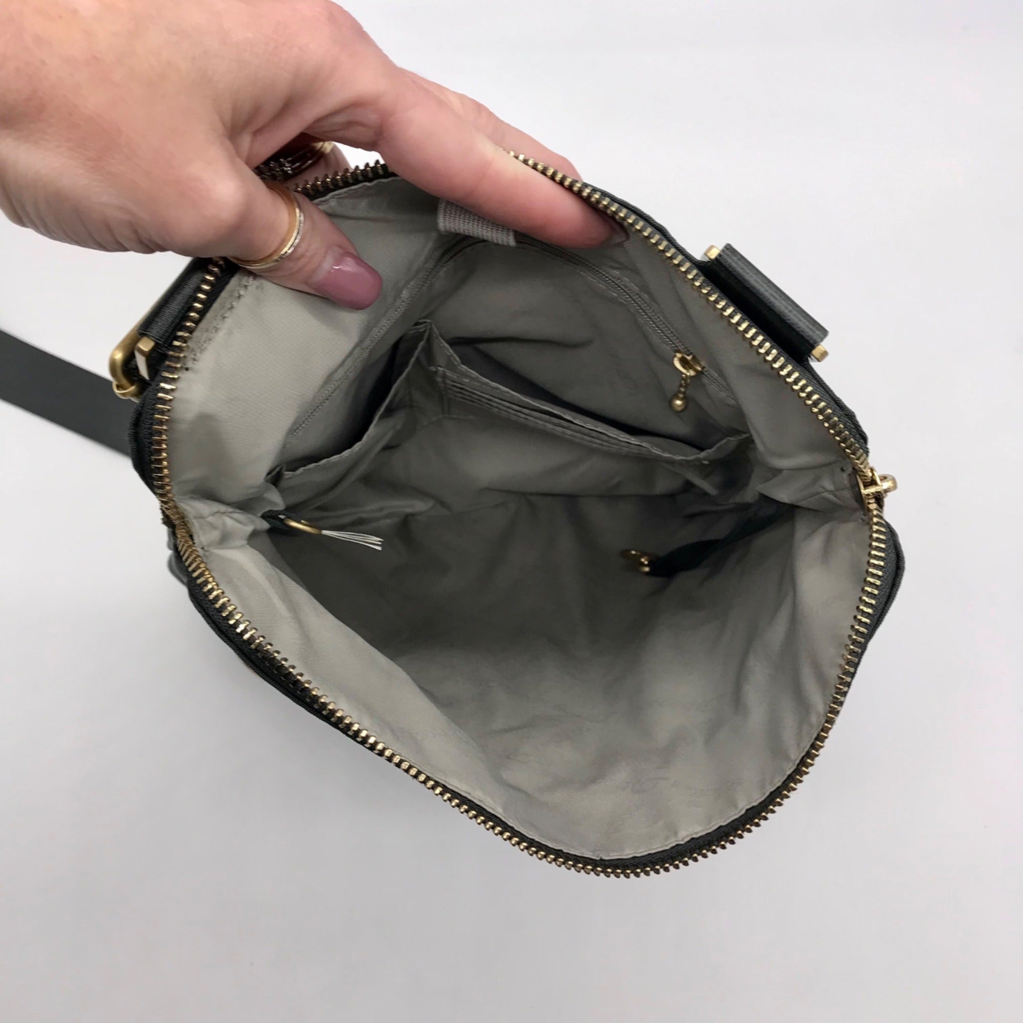 Baggallini Dark Gray Nylon Hanover Crossbody