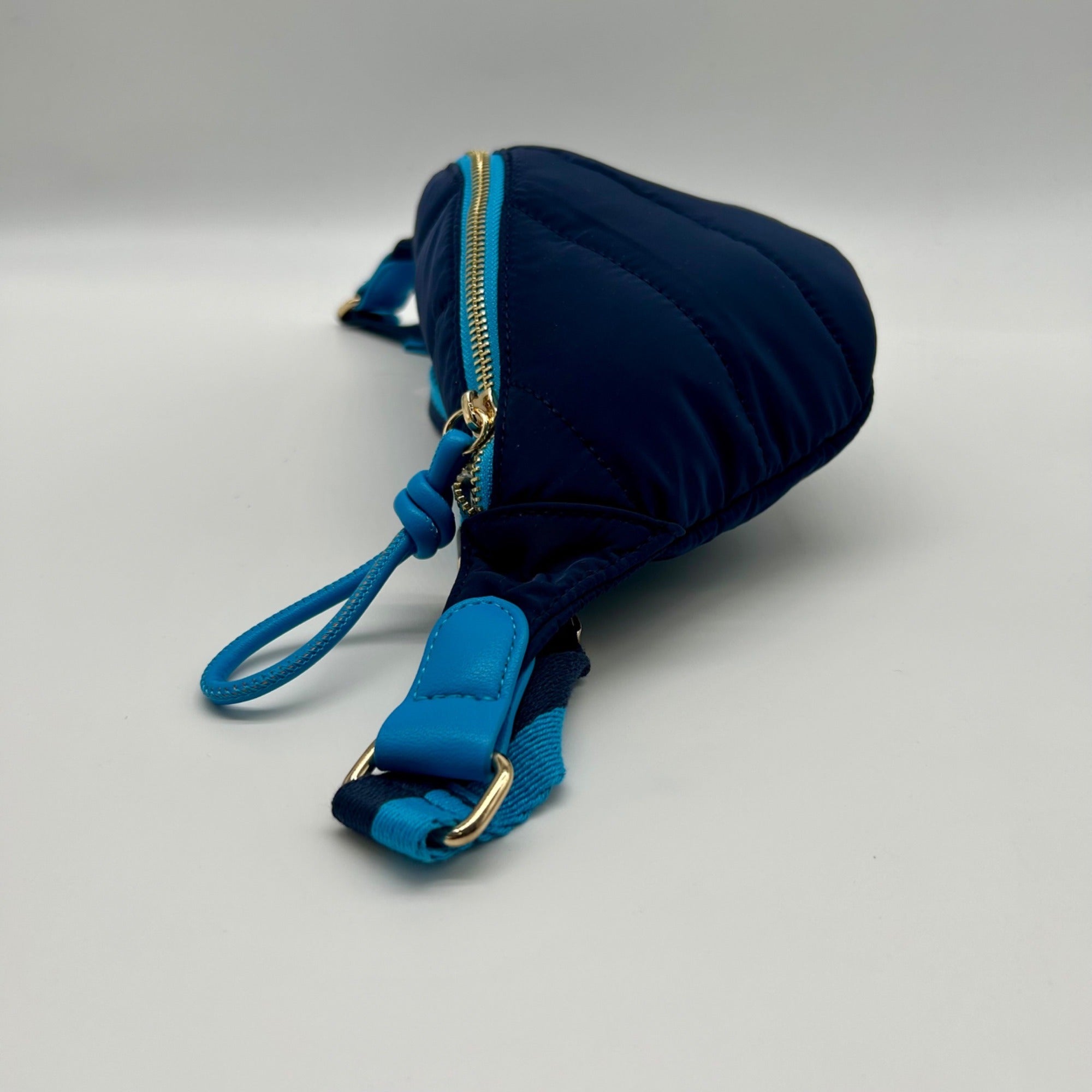 On 34th Nylon Blue Belt Bag