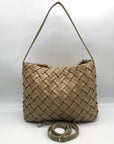 Like Dreams Beige Woven Faux Leather Hazel Tote Bag