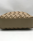 Like Dreams Beige Woven Faux Leather Hazel Tote Bag