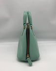 WKND WYFR  Aquamarine Croc Embossed Leather Convertible Satchel