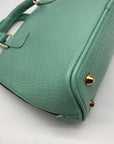 WKND WYFR  Aquamarine Croc Embossed Leather Convertible Satchel