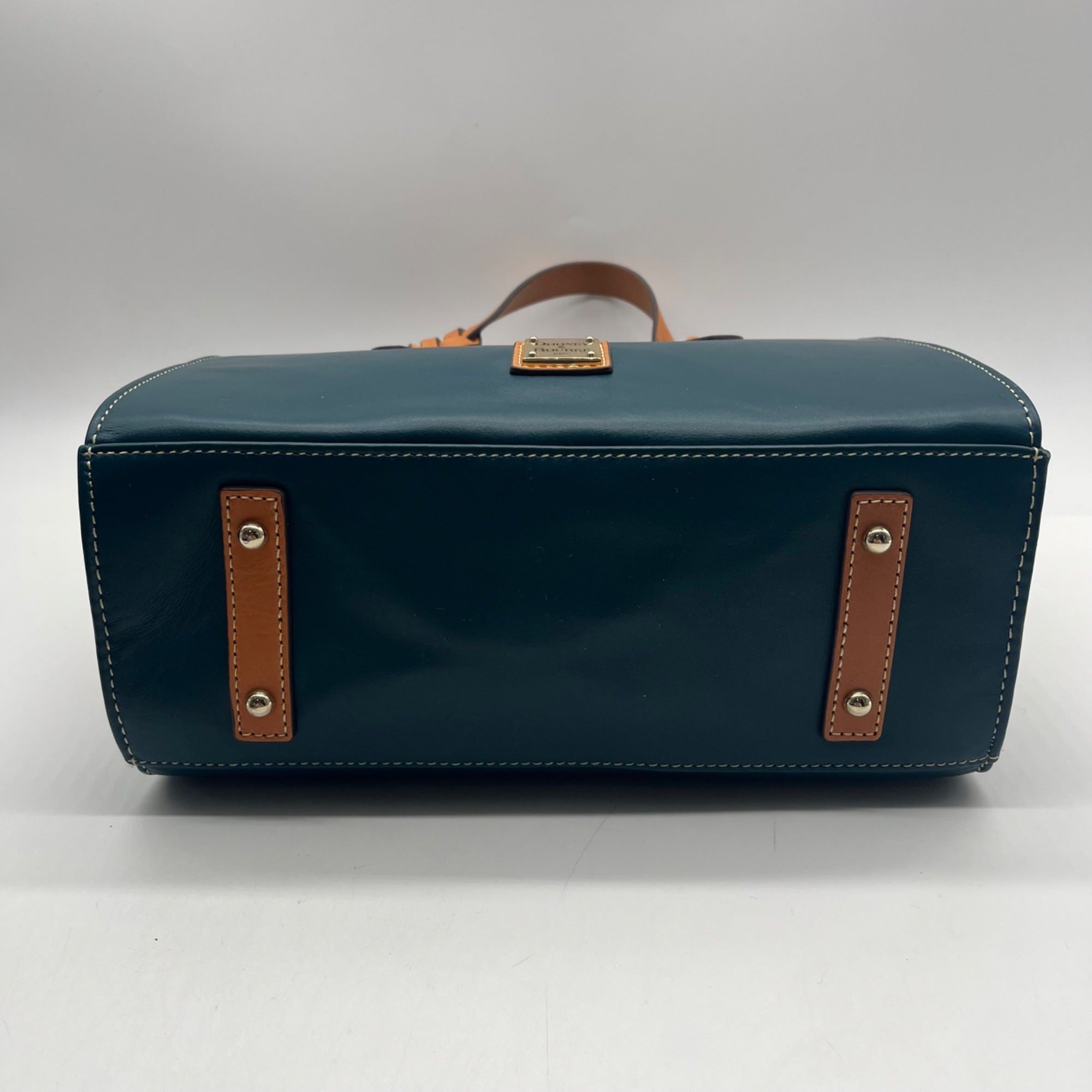 Dooney &amp; Bourke Blue Smooth Leather Convertible Satchel
