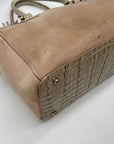 Brahmin Tan Suede Mini Schooner Satchel Bag