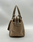 Brahmin Tan Suede Mini Schooner Satchel Bag