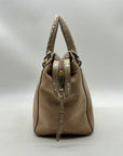 Brahmin Tan Suede Mini Schooner Satchel Bag