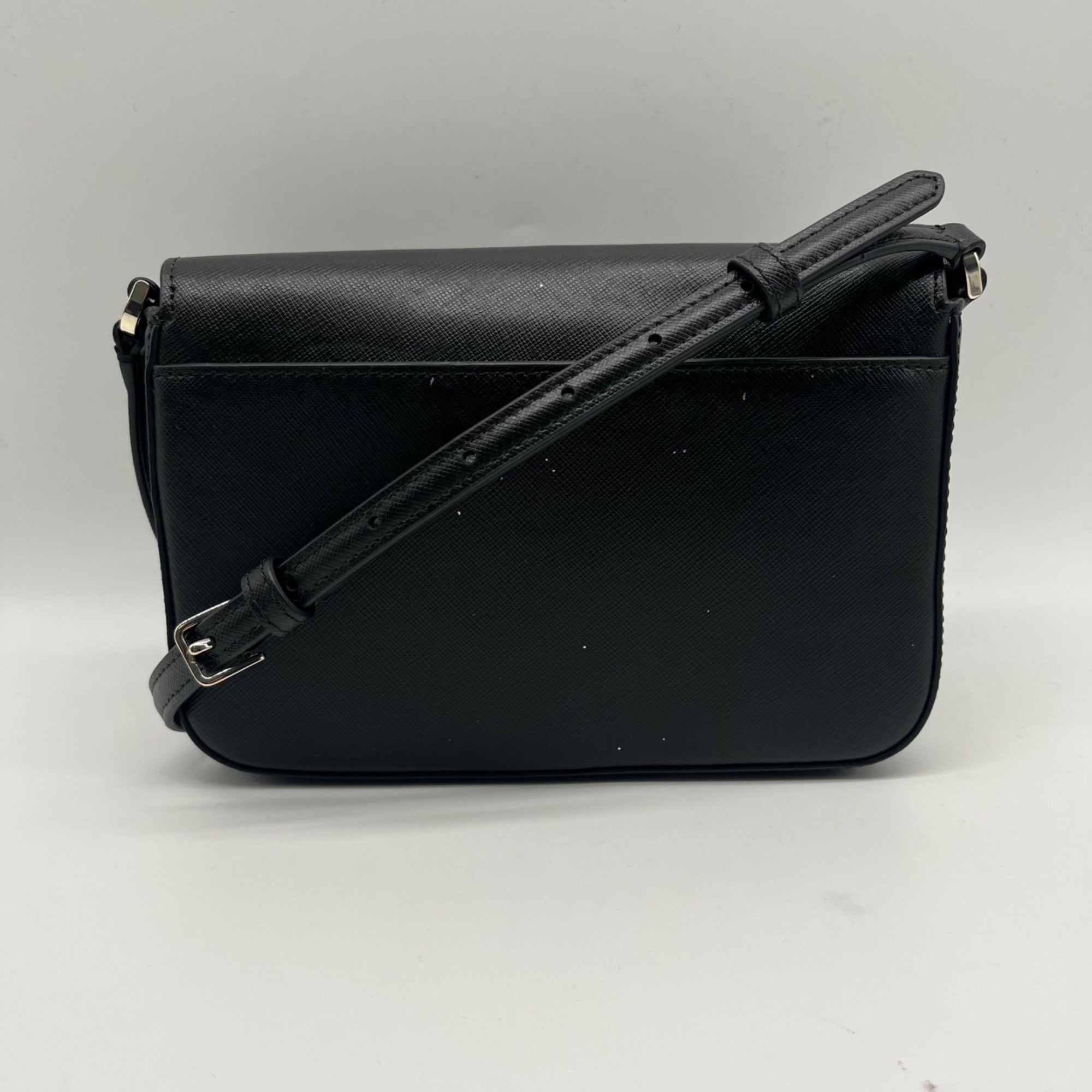 Kate Spade Black Saffiano Leather Sadie Envelope Crossbody Bag
