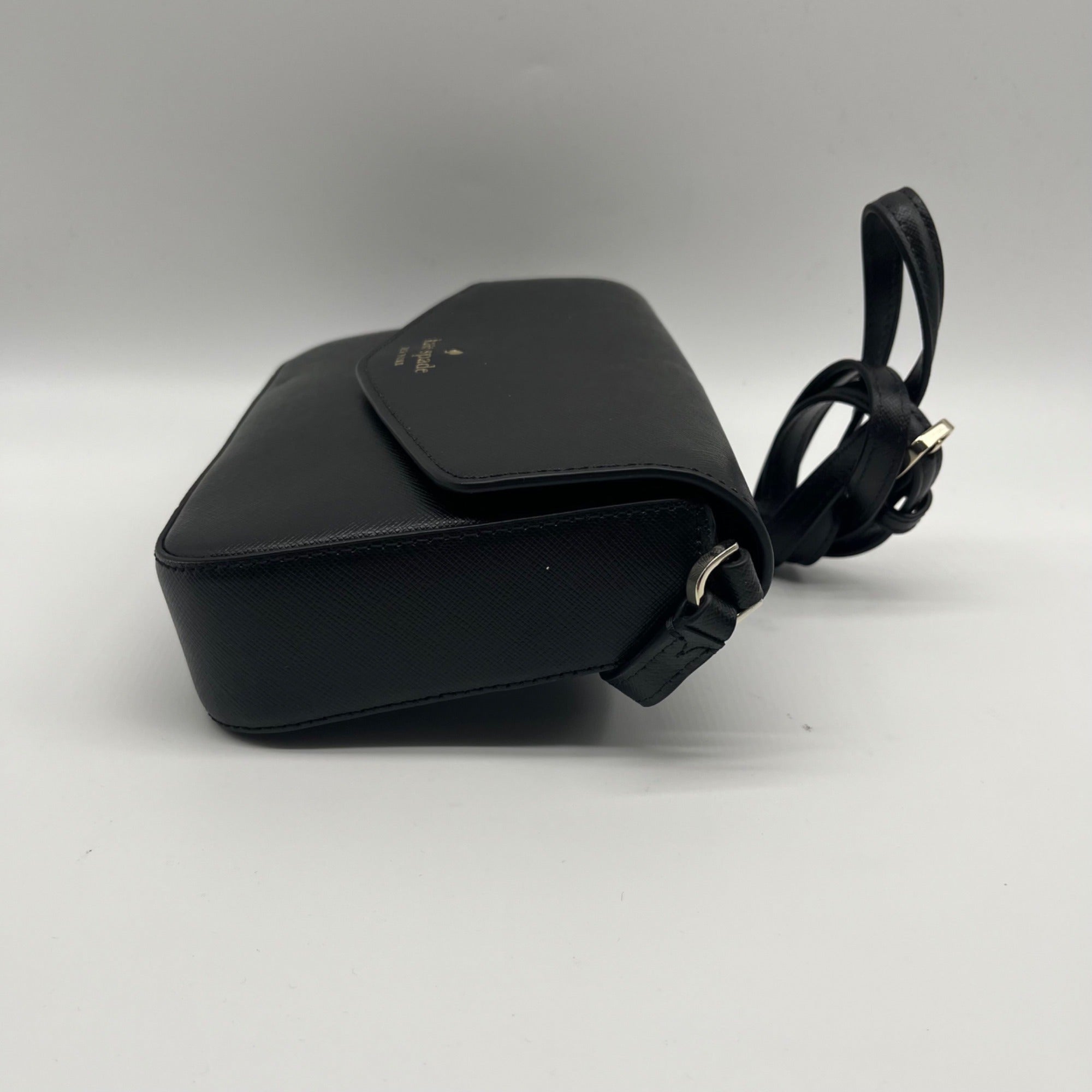 Kate Spade Black Saffiano Leather Sadie Envelope Crossbody Bag
