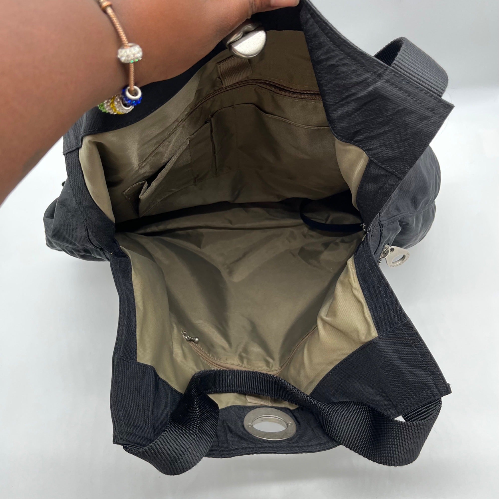 Baggallini Black Nylon Paris Satchel